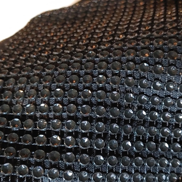 NWOT Fun Small Black Party Handbag/Wristlet Sparkly - Picture 3 of 10